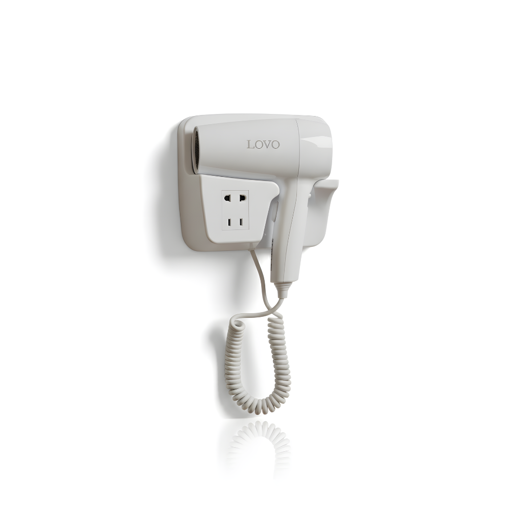 Wall Mounted White Hair Dryer